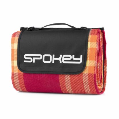 SPOKEY PICNIC SUNSET - Koc piknikowy, akryl; 180x210cm