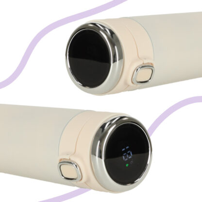 Kubek termiczny z ustnikiem termos LED 420ml beżowy - obrazek 3