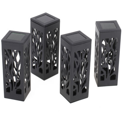Lampy lampiony solarne stojące dekoracyjne 4 sztuki - obrazek 5