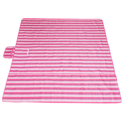 Mata plażowa koc piknikowy plażowy 200x200cm różowy - obrazek 5