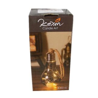 Lampion szklany żarówka 48 z drucikiem 206199 mix