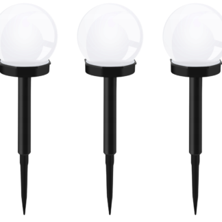 Lampa solarna kula 3szt.zestaw ciepłe