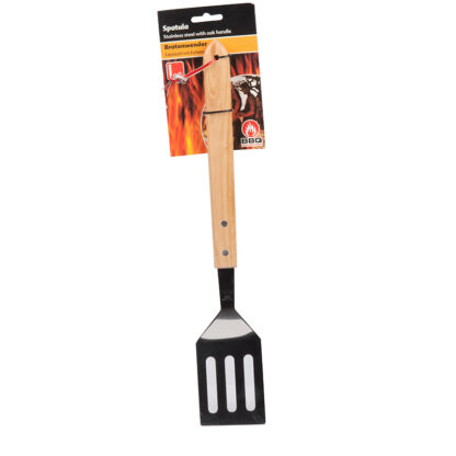 BBQ - szpatuła do grillowania dębowa rączka 41 cm - obrazek 2