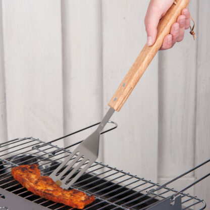 BBQ - szpatuła do grillowania dębowa rączka 41 cm - obrazek 3