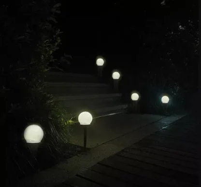 Lampa ogrodowa solarna- kula zestaw 6szt. 23562 - obrazek 8