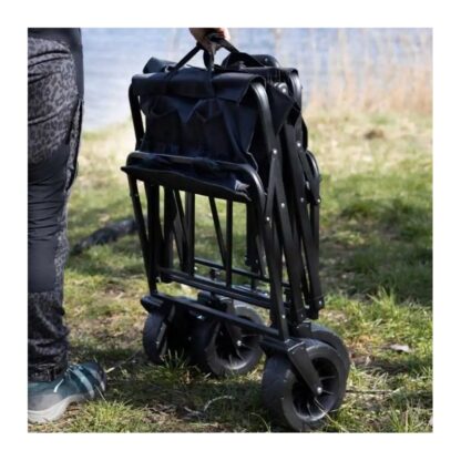Wózek transportowy składany, metalowy, przyczepka ogrodowa 72x47x68-87cm AR07CZ - obrazek 5
