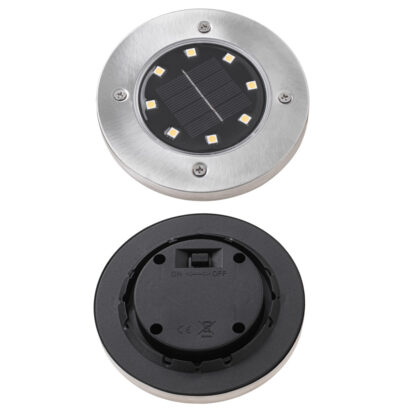 KX4964_1 Lampy ogrodowe solarne najazdowe gruntowe 8LED 4szt. zimny biały - obrazek 5