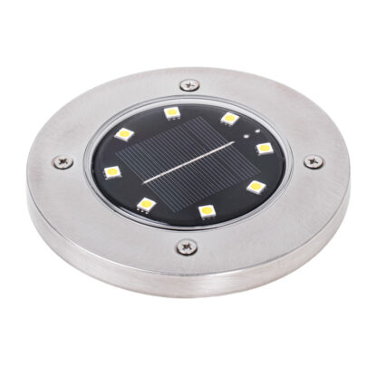 KX4964_1 Lampy ogrodowe solarne najazdowe gruntowe 8LED 4szt. zimny biały - obrazek 6
