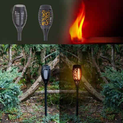 KX4966 Lampy solarne ogrodowe pochodnie 12LED 4szt. - obrazek 8