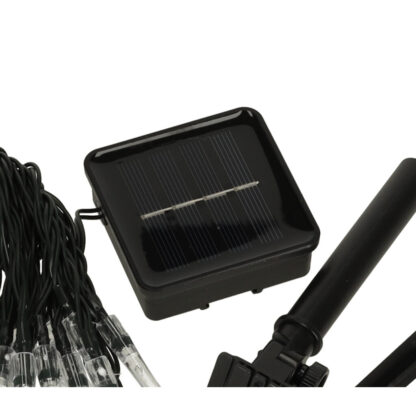 KX4967 Lampki solarne ogrodowe sople 6,5m 30LED ciepły biały - obrazek 6