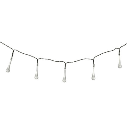 KX4967 Lampki solarne ogrodowe sople 6,5m 30LED ciepły biały - obrazek 8
