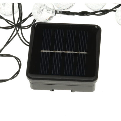 KX4970 Lampki ogrodowe solarne kulki 7m 50LED ciepły biały - obrazek 4