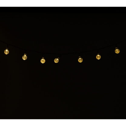 KX4970 Lampki ogrodowe solarne kulki 7m 50LED ciepły biały - obrazek 6