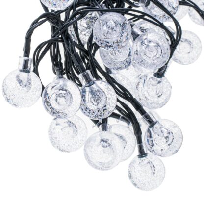 KX4970 Lampki ogrodowe solarne kulki 7m 50LED ciepły biały - obrazek 8