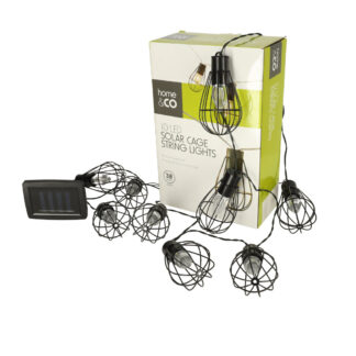 KX4971 Lampki ogrodowe solarne żarówki girlanda loft 10LED