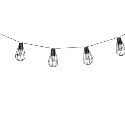 KX4971 Lampki ogrodowe solarne żarówki girlanda loft 10LED - obrazek 6
