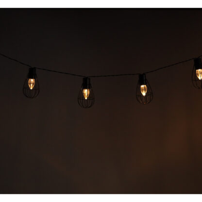 KX4971 Lampki ogrodowe solarne żarówki girlanda loft 10LED - obrazek 7