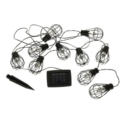 KX4971 Lampki ogrodowe solarne żarówki girlanda loft 10LED - obrazek 8