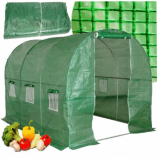 ND24_21377 Tunel Foliowy Ogrodowy Szklarnia 2x3 6m2 Zielony na Warzywa Stelaż 5905991038108
