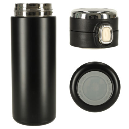 Kubek bidon termiczny z ustnikiem termos LED 420ml czarny - obrazek 4