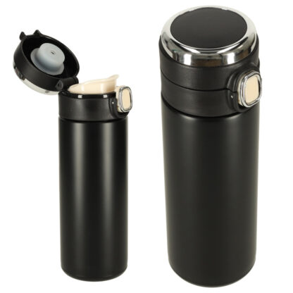 Kubek bidon termiczny z ustnikiem termos LED 420ml czarny - obrazek 5