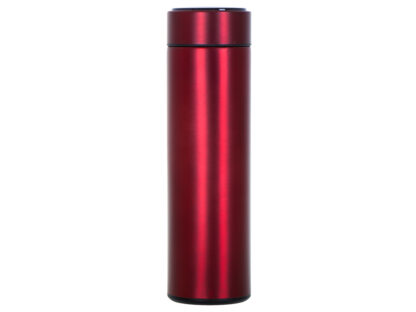 Kubek bidon termiczny termos smart LED 500ml bordowy - obrazek 2