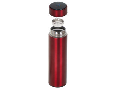 Kubek bidon termiczny termos smart LED 500ml bordowy - obrazek 4