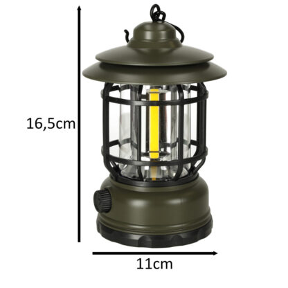 Lampa ogrodowa kempingowa na biwak z uchwytem piknik akumulatorowa USB - obrazek 3