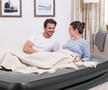 Materac dmuchany turystyczny z wbudowaną pompą powietrza Tritech Queen  2.03m x 1.52m - obrazek 9