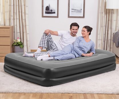 Materac dmuchany turystyczny z wbudowaną pompą powietrza Tritech Queen  2.03m x 1.52m - obrazek 10