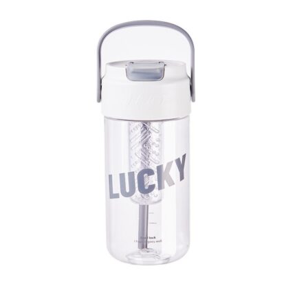 Butelka, bidon na wodę z koszyczkiem i słomką 800 ML Lucky BD36 - obrazek 5