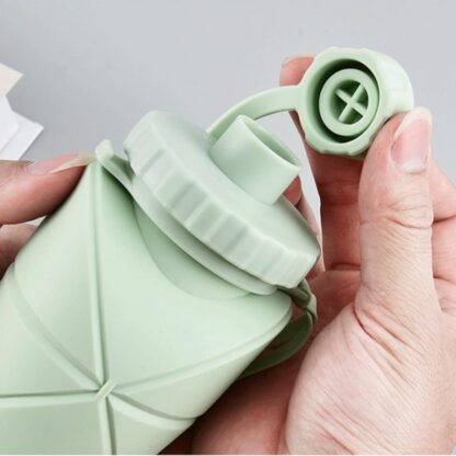 BUTELKA NA WODĘ BIDON mały składany silikonowy 600ml BD11SZ - obrazek 6