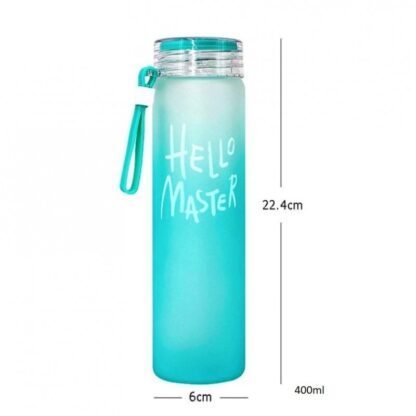 Butelka na wodę Bidon szklany z uchwytem zakręcany OMBRE 400 ML BD25M - obrazek 6