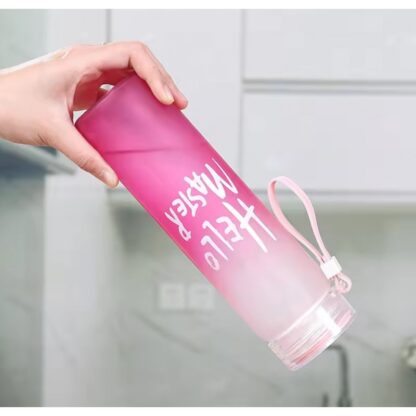 Butelka na wodę Bidon szklany z uchwytem zakręcany OMBRE 400 ML BD25R - obrazek 2