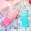 Butelka na wodę Bidon szklany z uchwytem zakręcany OMBRE 400 ML BD25R - obrazek 3