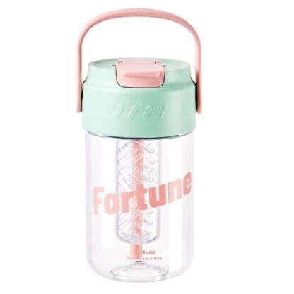 Butelka na wodę z koszyczkiem i słomką 600 ML Fortune BD22 - obrazek 2