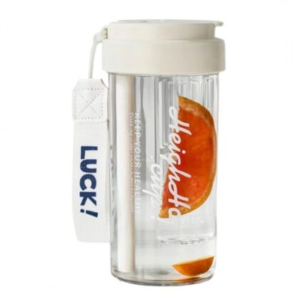 Butelka na wodę z koszyczkiem i słomką 600 ML Simple BD32B - obrazek 4