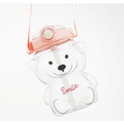 Butelka na wodę z uchwytem SWEET BEAR PINK 1000 ML BD27 - obrazek 6