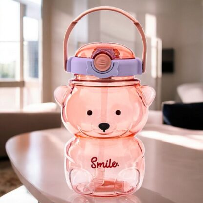 Butelka na wodę z uchwytem SWEET BEAR VIOLET 1000 ML BD26 - obrazek 3