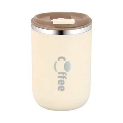 DUŻY POJEMNY KUBEK TERMICZNY ze słomką 500 ml TERMOS zamykany COFFE - obrazek 2