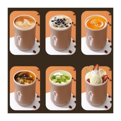 DUŻY POJEMNY KUBEK TERMICZNY ze słomką 500 ml TERMOS zamykany COFFE - obrazek 8
