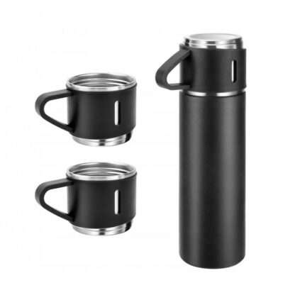ZESTAW TERMOS Z 3 KUBKAMI zapakowany na prezent, 500Ml czarny - obrazek 7