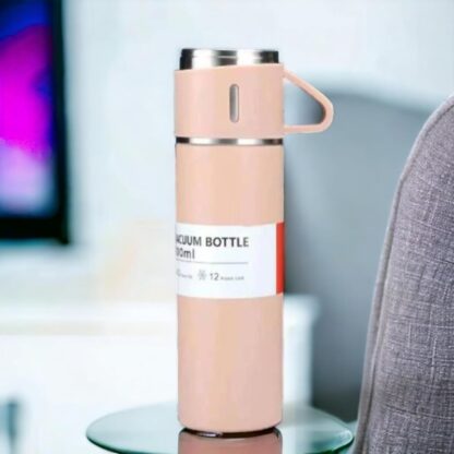 ZESTAW TERMOS Z 3 KUBKAMI zapakowany na prezent, 500Ml różowy - obrazek 5