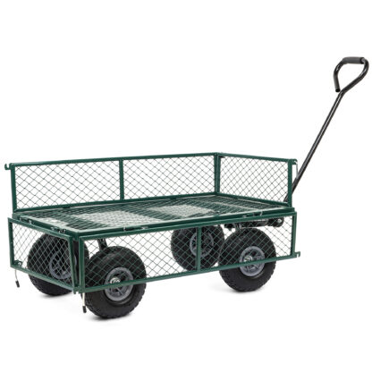 Wózek transportowy ogrodowy z opuszczanymi burtami - obrazek 2