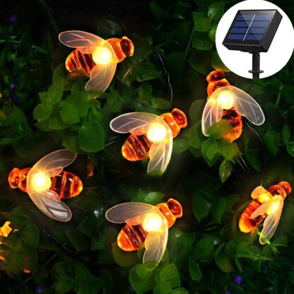 Girlanda solarna ogrodowa, Pszczółki 30 LED - obrazek 3