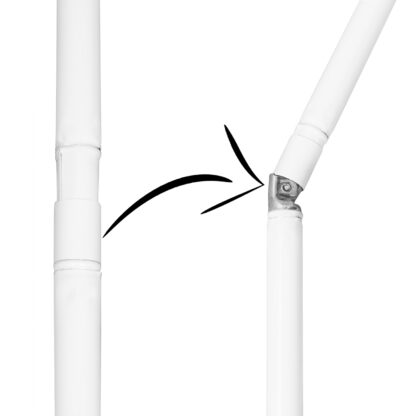 Parasol plażowy łamany wbijany 220cm Niebieski - obrazek 3