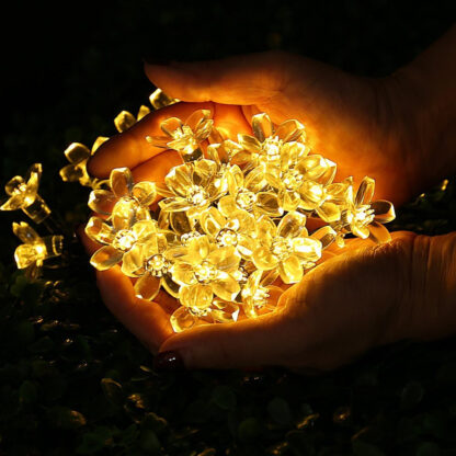 Girlanda solarna ogrodowa, Kwiatki 20 LED - obrazek 3