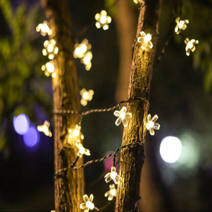 Girlanda solarna ogrodowa, Kwiatki 20 LED - obrazek 8