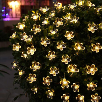 Girlanda solarna ogrodowa, Kwiatki 20 LED - obrazek 6