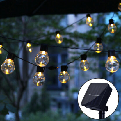 Girlanda solarna ogrodowa, Żarówki 10 LED - obrazek 3